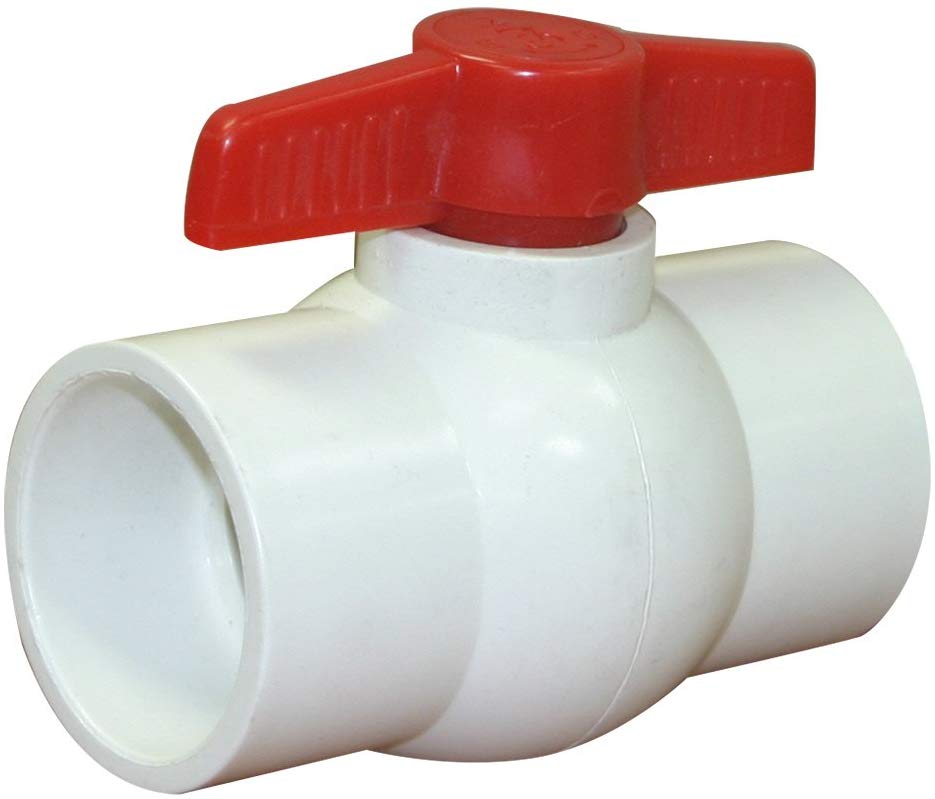Valterra pvc slip ball valve 2" - red - 700-20