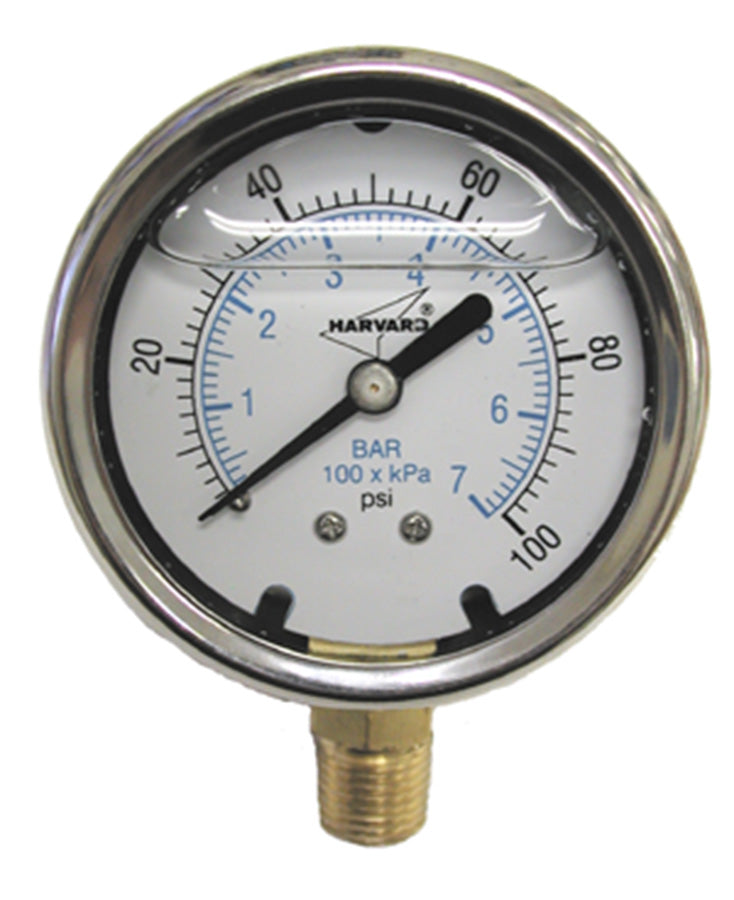Pressure gauge - liquid filled 2.5" - agilpg6025-4l