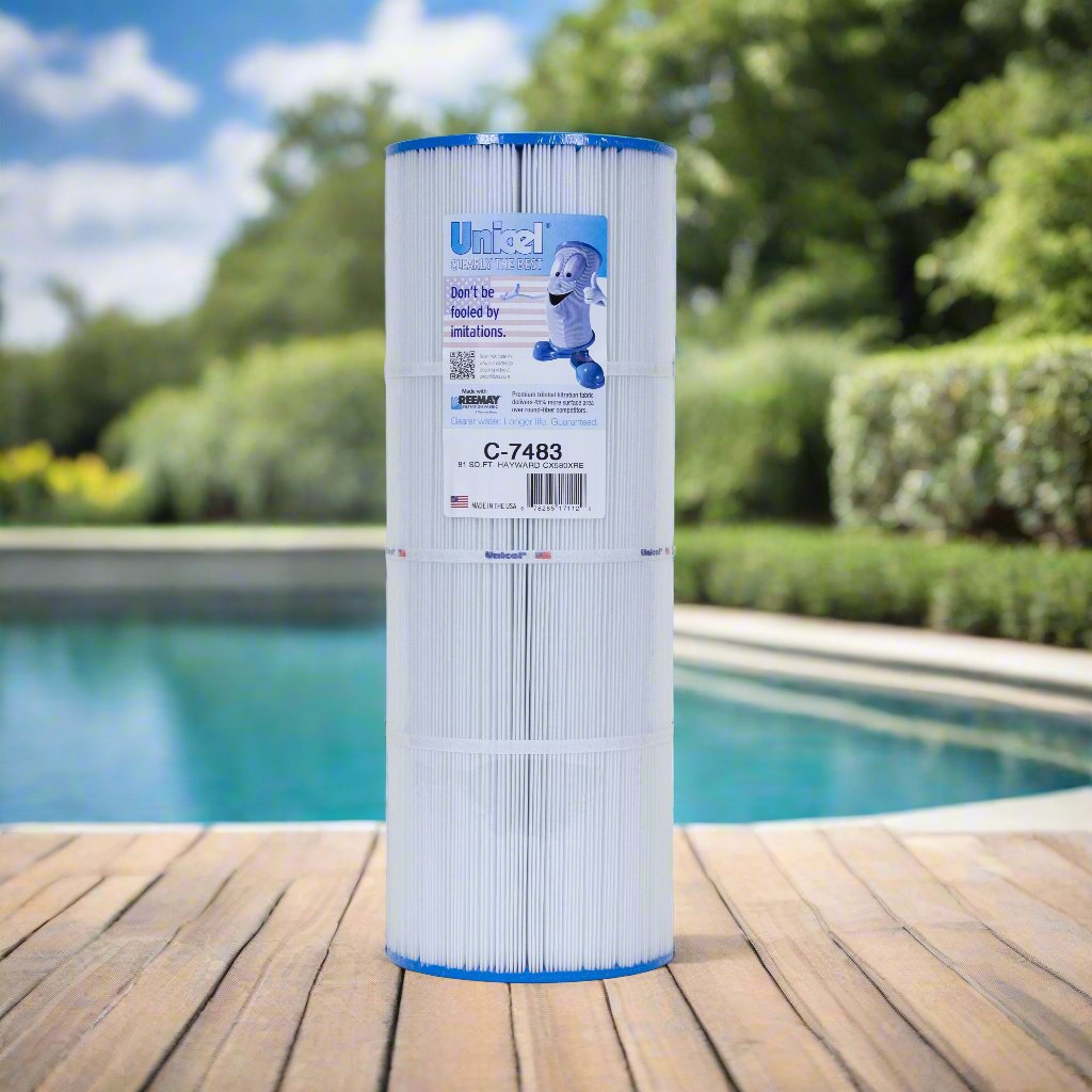 Unicel C-7483 81 Square Foot Media Replacement Pool Filter Cartridge with 176 Pleats, Compatible with Hayward Pool Products