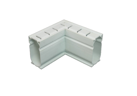 Stg chanel drain 90 degree angles white - cd9w