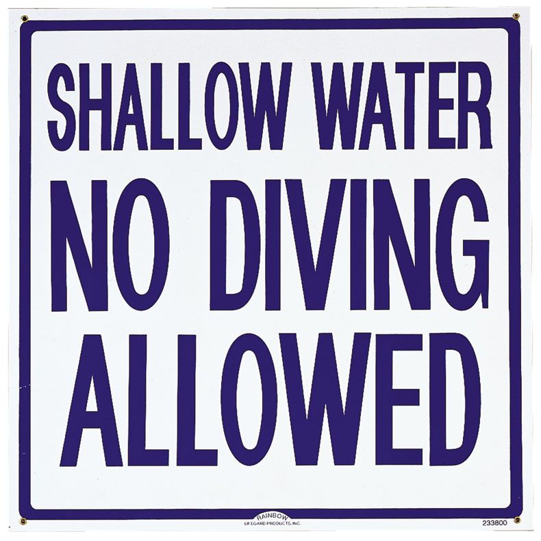 Pentair sign no diving allowed 24 x 24 - r233800