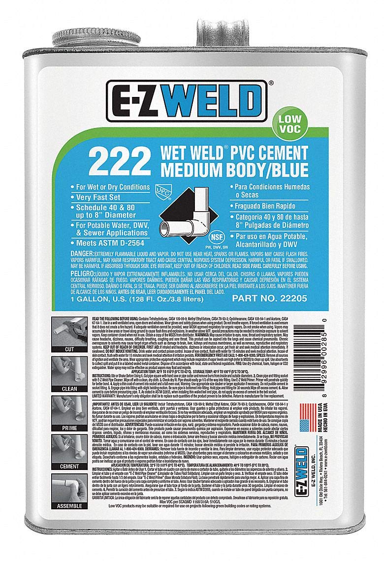 WHILAM MEDIUM PVC CEMENT - AQUA BLUE GL -SB1