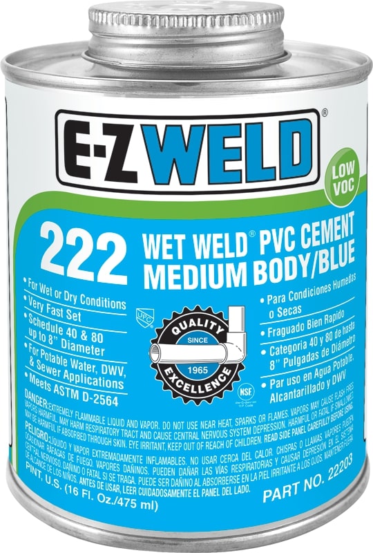 WHILAM MEDIUM PVC CEMENT - AQUA BLUE QT - SB32