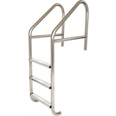 3-Step Dade Elite Cross-Braced Pool Ladder with 32-Inch Width and 1.90 x .049 Inch Stainless Steel Treads