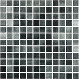 Glass tile niebla negra - 1" x 1" - 509