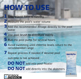 Pool Shock by Aqua Org Plus - 65% Granular Cal Hypo - Swimming Pool Shock for In-Ground, Above Ground, Spas & Hot Tubs 1 LB Bags