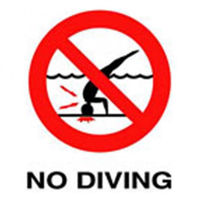 Skid resistant tile - no diving w/ intl - c621500