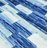 Glass tile blue blend 1.5" x 3" - gm8153b3