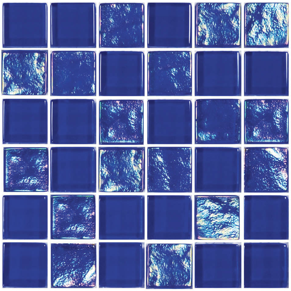 Glass tile - royal blue 1" x 1" - gt82323b9