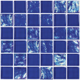 Glass tile - royal blue 1" x 1" - gt82323b9