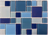 Crystal glass tile blue mixed - m4cbdhvv321