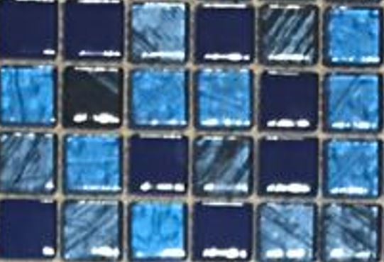 Crystal glass tile mixed dark blue - m6ecbvv316