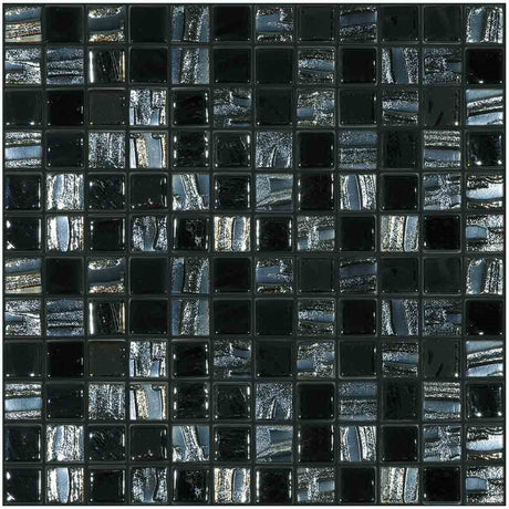 Glass tile midnight moon 1" x 1" - midnight moon