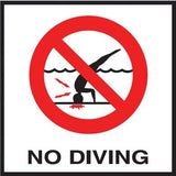 Smooth tile no diving - 6" x 6" - no diving.