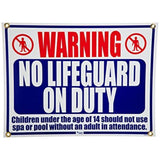 Pentair sign no lifeguard 24 x 18 - r230500