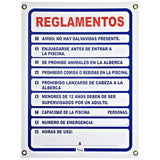 Pentair sign pool rule spanish 18 x 24 - r233700