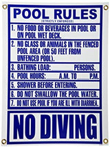 Pentair sign pool rule (florida) 24 x 42 - r234800