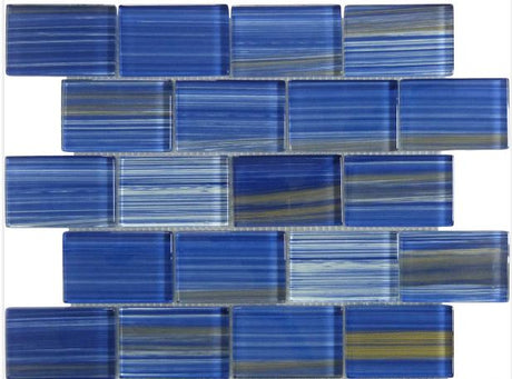 Glass tile hawai blue 2" x 3" - s2024