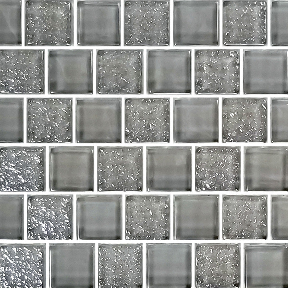 Glass tile gray - 1" x 1" - ss82323k2