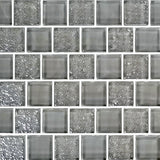 Glass tile gray - 1" x 1" - ss82323k2