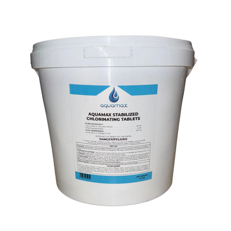 Aquamax Pool Chlorine Tablets – 22 lb Bucket, Stabilized Formula
