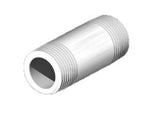 Nipples White PVC Thread cut 1.5" x 12" - Z015120